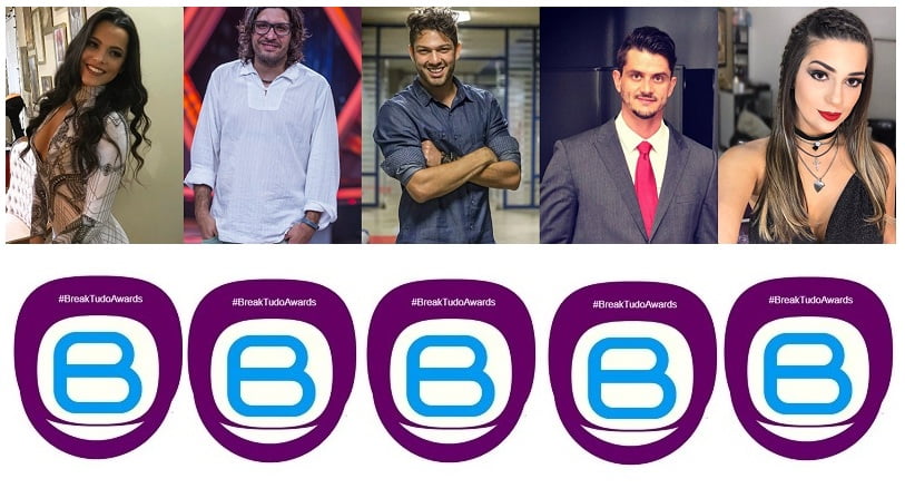 Imagem do post Marcos Harter, Vivian Amorim, Luis Felipe, Emilly Araújo e Ilmar Fonseca irão concorrer ao BreakTudo Awards 2017