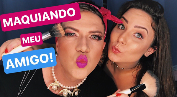 Imagem do post Maquiadora? Maria Claudia transforma amigo em drag queen, confira!