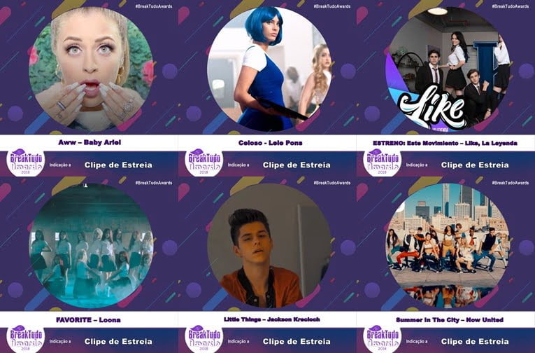 post: BreakTudo Awards 2018: Baby Ariel, Jackson Krecioch e Lele Pons concorrem na categoria Clipe de Estreia