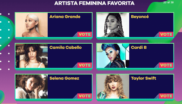 Imagem do post Enquete KCA 2019: Quem você quer que ganhe na categoria Artista Feminina? Ariana, Beyoncé e Camila Cabello concorrem