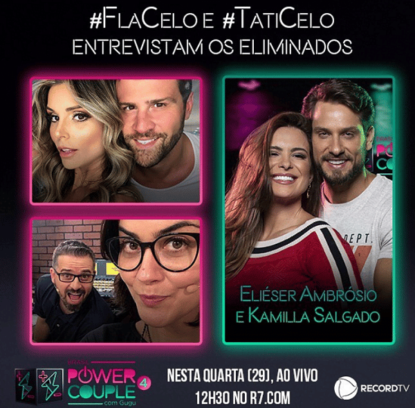 Imagem do post Power Couple 2019: Eliéser e Kamilla serão confrontados por Tati e Marcelo do WEBTV Brasileira, assista a live!