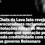 Imagem do post Intercept Brasil divulga novas supostas mensagens sobre o caso Lava Jato envolvendo Moro