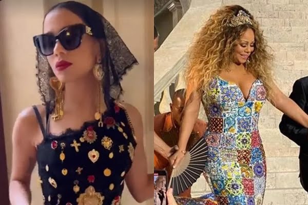 Imagem do post Anitta e Mariah Carey se encontram em desfile da Dolce & Gabbana na Itália, saiba mais