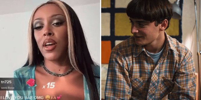 Imagem do post Treta! Doja Cat dá esporro em Noah Schnapp após ele expor mensagem privada entre eles: “falei poucas e boas para ele”