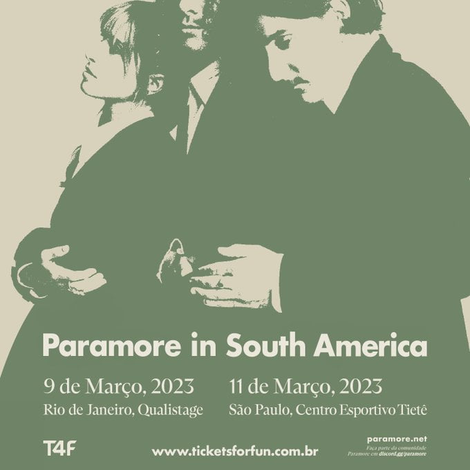 Imagem do post Paramore confirma shows no Rio de Janeiro e São Paulo em 2023