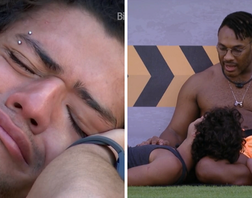 Imagem do post BBB 23: Gabriel Santana chora e recebe conselho de Fred Nicácio: “diminuir a quantidade álcool porque isso te atrapalhar nos seus comportamentos”  