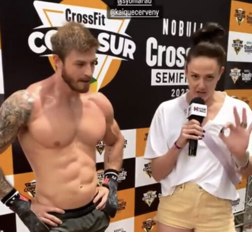 Imagem do post Em campeonato, Kaique Cerveny é questionado sobre Juliette, fica sem graça e responde: “bora falar de crossfit”