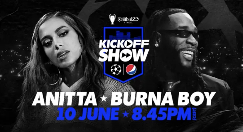 Imagem do post Anitta e Burna Boy irão se apresentar na final da Uefa Champions League em Istambul